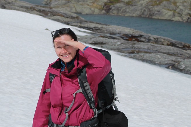 Svetlana Sorokina on the Hardangervidda mountain plateau. 